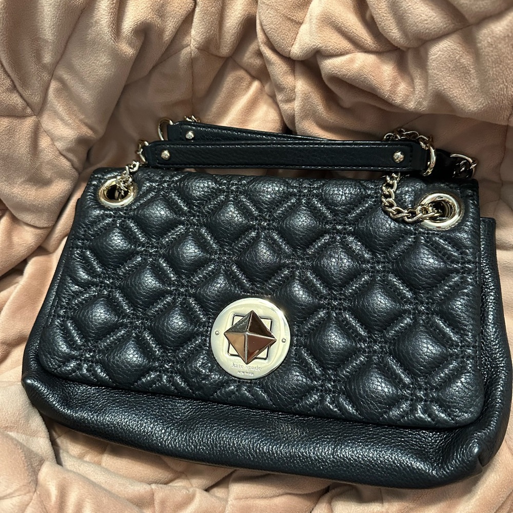 Kate Spade Black Quilted Shoulder Bag